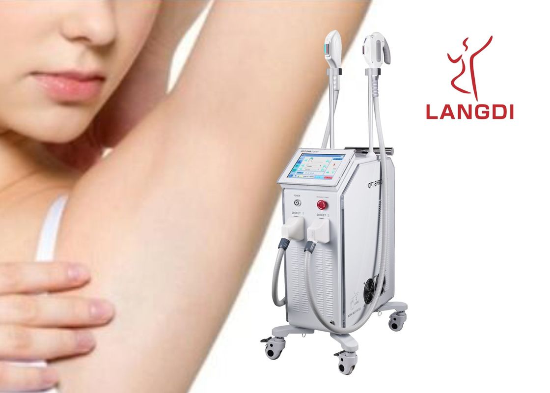 Epilasyon / Cilt Gençleştirme için 2 El Aleti OPT SHR IPL+ DIODE LAZER Teknolojisi